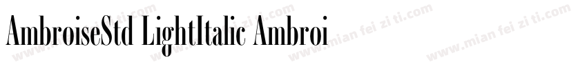 AmbroiseStd LightItalic AmbroiseStd字体转换